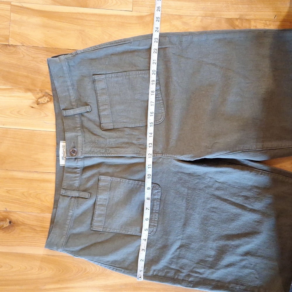 Madewell Emmett Wide Leg Olive Green Pants Size 33 - Picture 9 of 13
